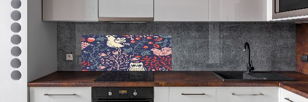 Achterwand keuken Kippenuil planten