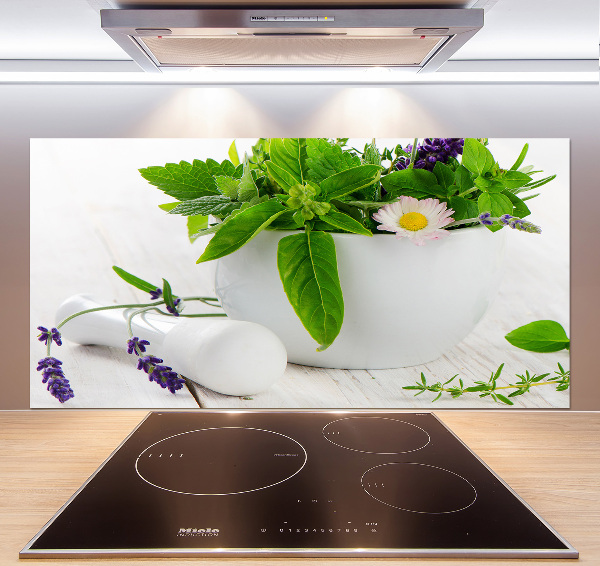 Keuken achterwand Vijzel en kruiden
