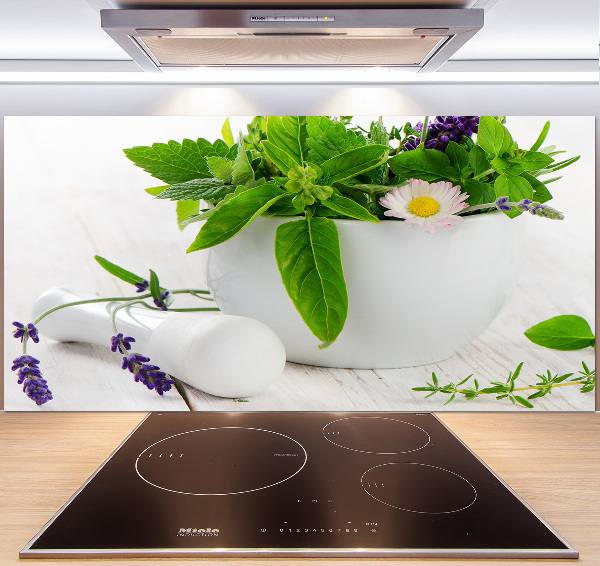 Keuken achterwand Vijzel en kruiden