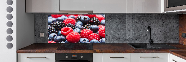 Glazen achterwand keuken Bosvruchten