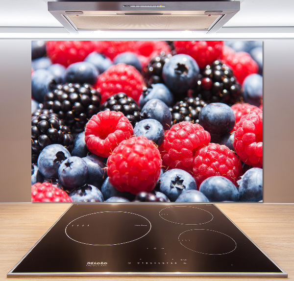 Glazen achterwand keuken Bosvruchten