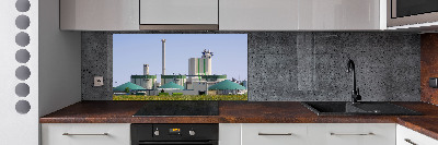 Glazen achterwand keuken Biogasinstallatie