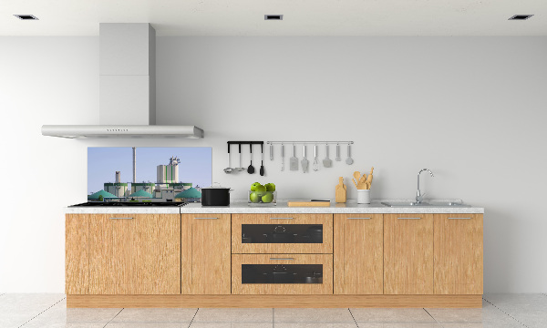 Glazen achterwand keuken Biogasinstallatie