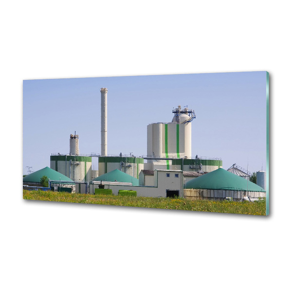 Glazen achterwand keuken Biogasinstallatie