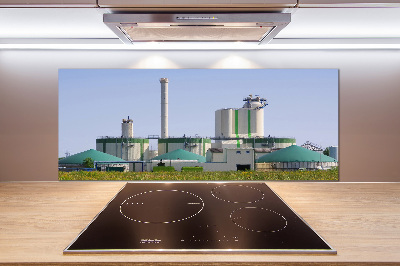 Glazen achterwand keuken Biogasinstallatie