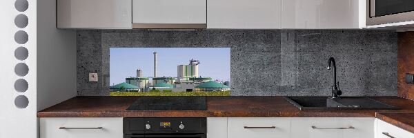Glazen achterwand keuken Biogasinstallatie