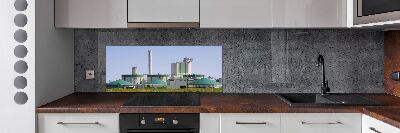 Glazen achterwand keuken Biogasinstallatie