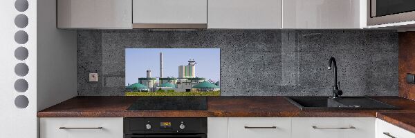 Glazen achterwand keuken Biogasinstallatie