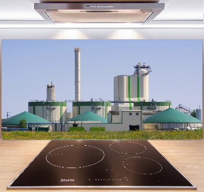Glazen achterwand keuken Biogasinstallatie
