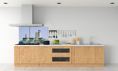 Glazen achterwand keuken Biogasinstallatie