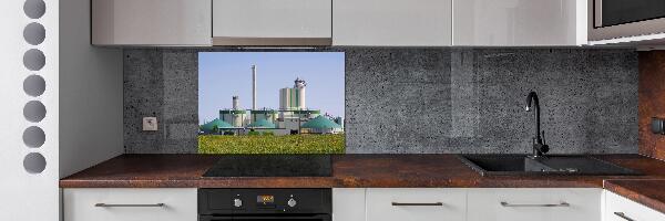 Glazen achterwand keuken Biogasinstallatie