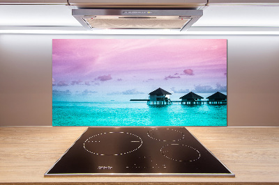 Achterwand keuken Bungalows boven het water