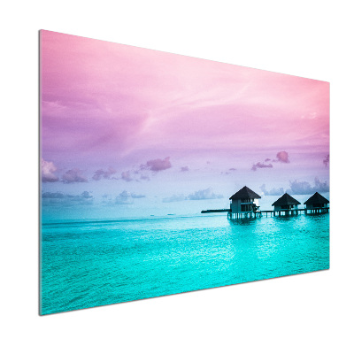 Achterwand keuken Bungalows boven het water