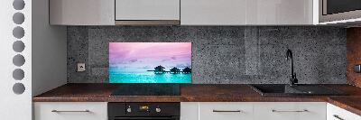 Achterwand keuken Bungalows boven het water