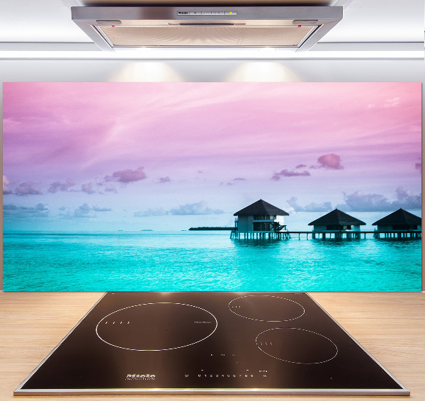 Achterwand keuken Bungalows boven het water
