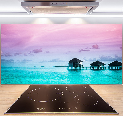 Achterwand keuken Bungalows boven het water