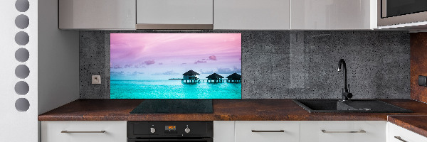 Achterwand keuken Bungalows boven het water