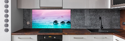 Achterwand keuken Bungalows boven het water