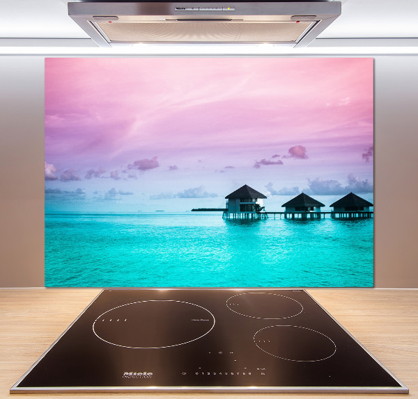 Achterwand keuken Bungalows boven het water
