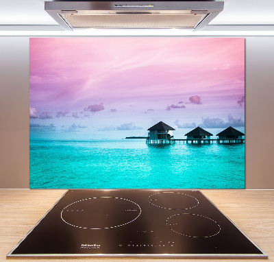 Achterwand keuken Bungalows boven het water