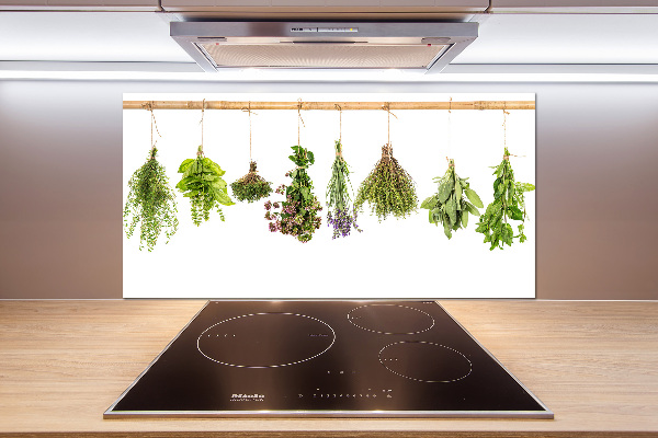 Achterwand keuken Kruiden aan een touwtje