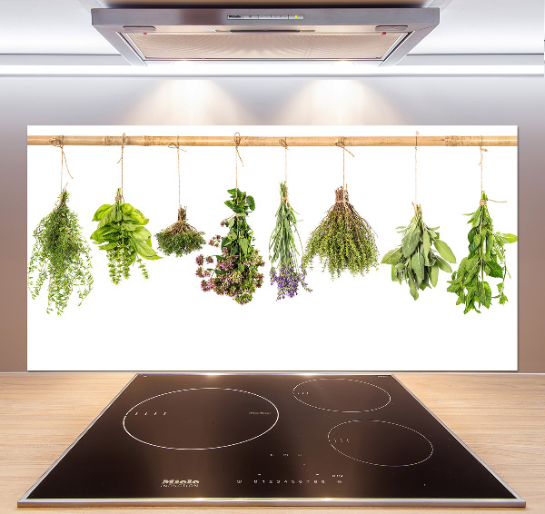 Achterwand keuken Kruiden aan een touwtje