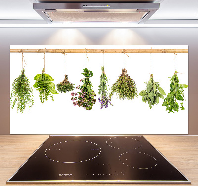 Achterwand keuken Kruiden aan een touwtje