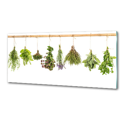 Achterwand keuken Kruiden aan een touwtje