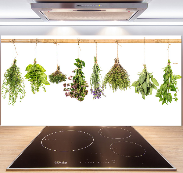 Achterwand keuken Kruiden aan een touwtje