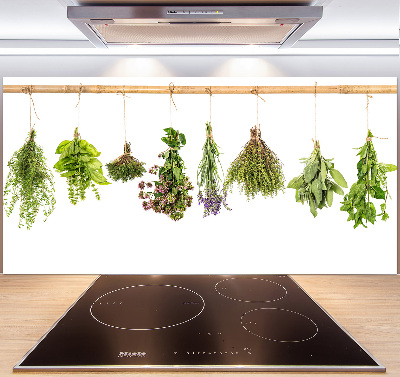 Achterwand keuken Kruiden aan een touwtje