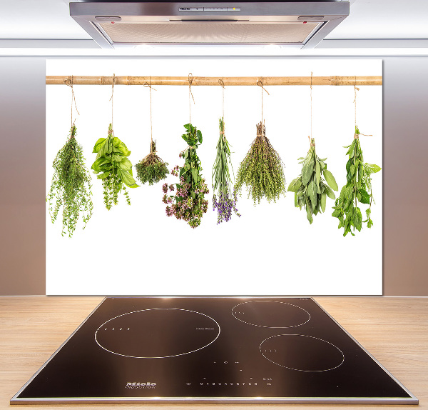 Achterwand keuken Kruiden aan een touwtje