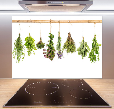 Achterwand keuken Kruiden aan een touwtje