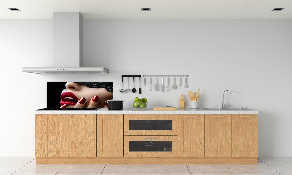 Glazen achterwand keuken Kanten masker