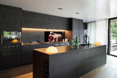 Glazen achterwand keuken Kanten masker