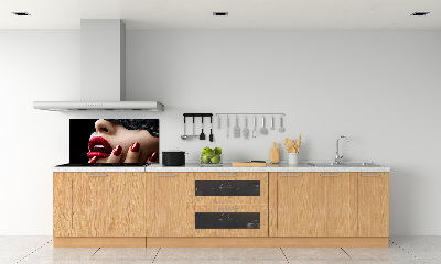 Glazen achterwand keuken Kanten masker