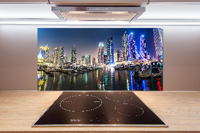 Achterwand keuken Dubai 's nachts