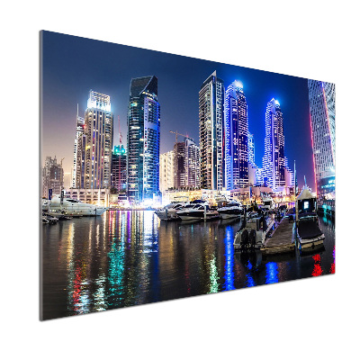 Achterwand keuken Dubai 's nachts