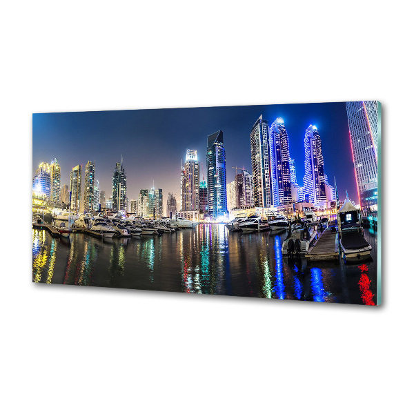 Achterwand keuken Dubai 's nachts