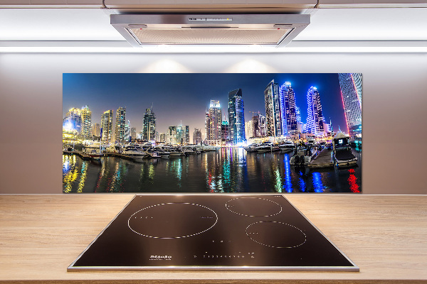 Achterwand keuken Dubai 's nachts
