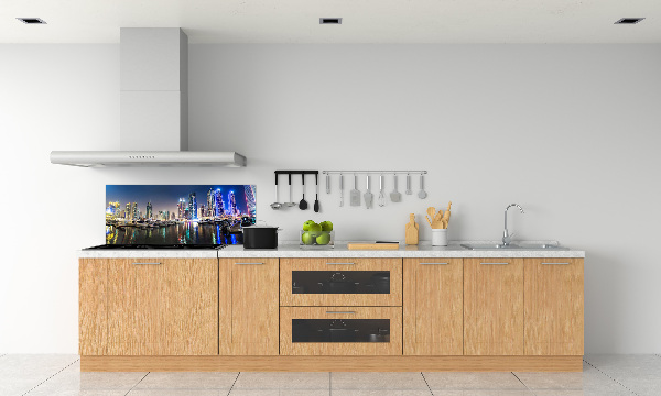 Achterwand keuken Dubai 's nachts