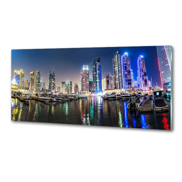 Achterwand keuken Dubai 's nachts