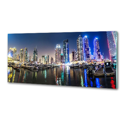 Achterwand keuken Dubai 's nachts