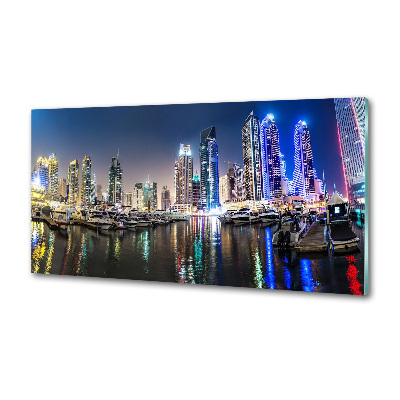 Achterwand keuken Dubai 's nachts
