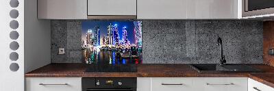 Achterwand keuken Dubai 's nachts
