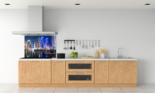 Achterwand keuken Dubai 's nachts