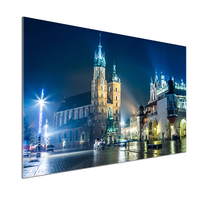 Panel dekor szkło Kraków nocą
