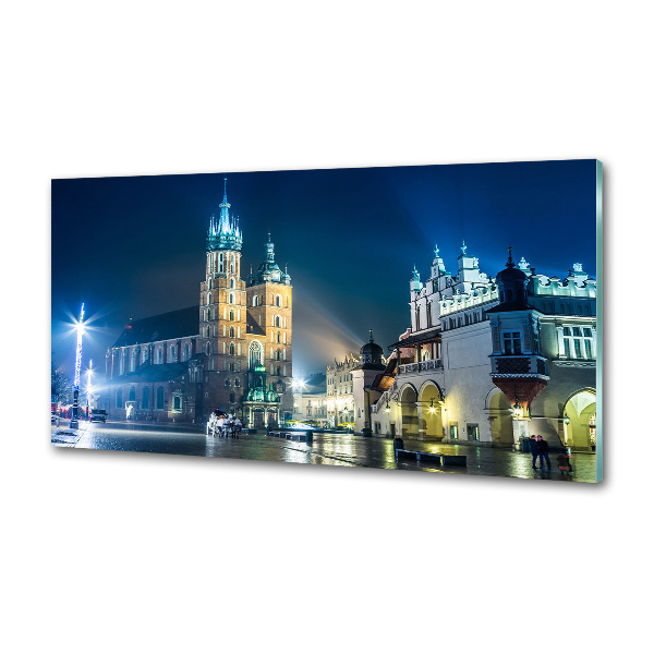 Spatplaat keuken Krakau bij nacht