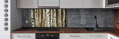 Glazen achterwand keuken Berken