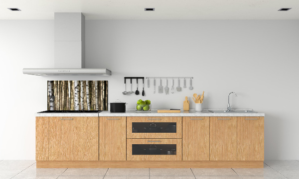 Glazen achterwand keuken Berken