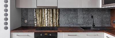 Glazen achterwand keuken Berken